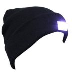 YCHY Unisex 5 LED Knitted Flashlight Beanie Hat/cap Perfect Hands Free night warming flaring hat For Camping,Ski,Hiking,Hunting,Fishing,Jogging,Construction or Just For Fun One Size Fits Most (Black)