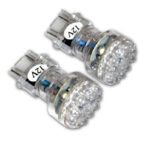 TuningPros LEDTL-3157-W24 Tail Light LED Light Bulbs 3157, 24 LED White 2-pc Set