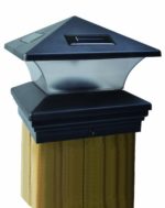 Moonrays 91268 Solar-Powered Post Cap LED Light for 6 by 6 Posts, Black