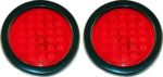 Pair of 4″ Red 26 Diode LED Stop Tail Turn Trailer Lights w Grommets + Pigtails