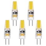 LE 5 Pack G4 Bulb LED Lamp Warm White 2W 210lm 12V DC / AC, 360° beam angle, 20W Halogen Lamps Equivalent