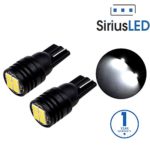SiriusLED Extremely Bright 400 Lumens 3020 Chipset Canbus Error Free LED Bulbs for Interior Car Lights License Plate Dome Map Side Marker Courtesy T10 168 194 2825 W5W 6000K Xenon White