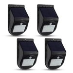 Arotek 4-Pack Solar Motion Sensor Light, Bright 8 LED Waterproof Security Lighting Wireless Outdoor Step Lamp for Tree Patio Yard Garden Fence Driveway Stairs Pool Area