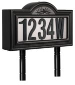 Pine Top 508-0011 Plastic Solar-Powered LED Lighted Address Sign, Black