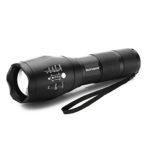 Binwo Super-Bright CREE-XML T6 2000 LM Handheld LED Flashlight, 5 Modes, Zoom Lens with Adjustable Focus – Water Resistant- For Hiking, Camping, Biking, Blackouts and other Outsports (flashlight)