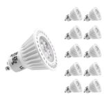 LE 10 Pack Dimmable GU10 LED Light Bulbs, 50W Halogen Bulbs Equivalent, 6.5W MR16 UL Listed, 360lm, 25° Beam Angle, Warm White, 3000K, Recessed Light, Track Lighting, Spotlight