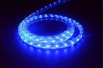 Long-term 5m Smd5050 110v High Voltage Series LED Strip Light High Quality Anti-aging Crystal Clear PVC Tubing Ip67 Waterproof Low Heat Emitting LED Rope Lights Plug and Play (Blue)