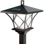 Versatile, Two Looks In One Solar LED Lamp Pole, Black