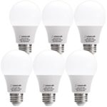 LOHAS A19 LED Light Bulbs, 6W (40Watt Equivalent), 2700K Warm White LED Light Bulb E26 Base, 240 Degree Beam Angle, 500lm LED Bulbs for Home, Not-dimmable, Pack of 6
