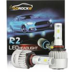 R2 CSP Seoul 9005 H10 9145 8000LM LED Headlight Conversion Kit, High beam headlamp, DRL Lamp, HID or Halogen Head light Replacement, 6500K Xenon White, 1 Pair- 1 Year Warranty