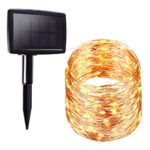RockBirds 200 LED Solar String Lights, 72Ft Copper Wire Light for Gardens, Patio, Party Warm White