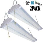 OOOLED Utility LED Shop light,4FT(2pk.) , Aluminum Housing, 42W 4500LM 5000K Coollight White, With Pull Chain (ON/OFF),Linear Worklight Fixture with Plug,Energy Star UL Listed (5000K Coollight)