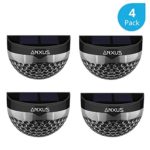 Anxus Solar Lights, Semi-Circle Waterproof 6 LED Solar Lights for Outdoor, Garden, Patio, Stairway (4 Pack, Warm White)