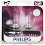 Philips H7 VisionPlus Upgrade Headlight Bulb, Pack of 2