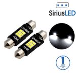 SiriusLED Extremely Bright 400 Lumens 3020 Chipset Canbus Error Free LED Bulbs for Interior Car Lights License Plate Dome Trunk Courtesy 1.72″ 41MM 42MM Festoon 211-2 569 578 6000K Xenon White