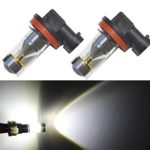 JDM ASTAR Extremely Bright H11 CREE LED Bulbs w/ Reflector Mirror for DRL or Fog Lights, Xenon White