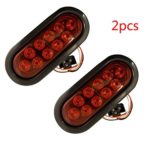 Yehard LED Brake and Turn Signal Tail Lights for Trailer Truck Van with Grommet and Plug