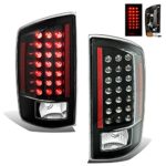 SPPC Black LED Tail Lights For Dodge Ram – Passenger and Driver Side