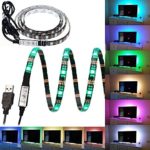 Bias Lighting for HDTV USB Powered TV Backlighting Home Theater Accent lighting, Smartdio 35.4″ Led Strip Light Multi Color RGB (Reduce eye fatigue and increase image clarity)