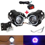 VastFire Waterproof 2x 125W CREE U8 Motorcycle Motorbike LED Headlight Driving Fog Spot Light Lamp+Switch