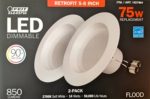 Feit Electric, LED 2 Pack Retrofit Kit, Replaces 5-6 inch, Soft white 2700K, 850 Lumens