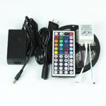 Led Lights Strip 12V Kit 16.4 ft 5M Non-Waterproof SMD 5050 RGB Color Changing 300 leds Lighting with 44 Key IR Remote Controller 5A Power Supply by Song-Wing