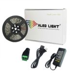 ALED LIGHT SMD5630 Warm white 16.4Ft/5M 300LEDs LED Strip Light Kit, Waterproof IP65 DC12V 60LEDs/m, 2 times brightness than 5050 LED, LED Tape Light, 5630 LED Ribbon