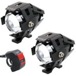 LYLLA CREE U5 LED Lamp Headlight Fog Light Spotlight for Motorcycle/ATV/Truck w/ ON/OFF Switch Button (Pack of 2)