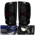 For Dodge Ram 1500 2500 3500 Black Housing Smoke Lens LED Brake Lamp Tail Lights Upgrade Replacement Pair LH RH