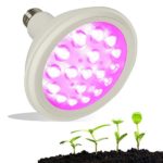 LED Grow Light Bulb,18W E26 18 LED Bulbs for Indoor Growing Hydroponic Garden Greenhouse
