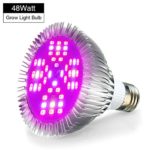 LED Grow Lights Bulb, Pathonor E27 48W LED Full Spectrum High Efficient Hydroponic Plant Grow Lights for Garden Greenhouse and Hydroponic Aquatic