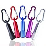 5 Pack / Protable Colorful Columbia Mini LED Flashlight Torch Light Carabiner Keychain Outdoor for Hiking Climbing etc