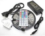 Aoneso Led Strip Lights Kit Waterproof SMD 5050 16.4 Ft (5M) 300leds RGB 60leds/m with 44key IR Controller and 12V Power Supply for Kicthen Bedroom Sitting Room and Outdoor
