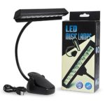CeSunlight Rechargeable LED Light Lamp | Built In 2000mAh Lithium Battery & 9 LED Bulbs | 3 Levels Of Brightness | Clamp With No Slip Pad | For Reading, Office Desk, Net Surfing, Floor, College& More