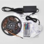 Soled 2016 Newest 16.4-Feet SMD 5050 5M Waterproof 300LEDs RGB Flexible LED Strip Light Lamp Kit with 44 Key IR Remote Controller W/ 12V 5A Power Supply Adapter