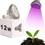 Led Grow light Bulb, Indoor Plant Grow Light Full Spectrum Aquarium, Greenhouse & Hydroponics Plants-Growing Lights Best for Seedlings, Organic Veg, Marijuana, Cannabis & Flowers (E26 12W)