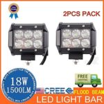 2x 4inch 18W CREE LED Work Light Bar 4WD Offroad Spot Fog ATV SUV Driving Lamps