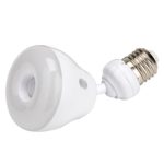 SUPERNIGHT E27 5W PIR Motion Sensor & Light Sensor Detector LED Light Bulb Motion Activated Night Lamp for Garage Door Closet Cabinet Porch, 360 Degrees Adjustable, White Light, 29-led
