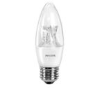 Philips 457192 40 Watt Equivalent Dimmable B12 Decorative Candle LED Light Bulb With Warm Glow Effect, 10-Pack
