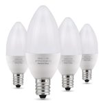 Albrillo E12 Bulb Candelabra LED 6W, 60 Watt Equivalent, Warm White, 4 Pack