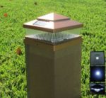 Plastic Copper 6 X 6 Outdoor 5 LED 78Lumens Solar Post Cap Light