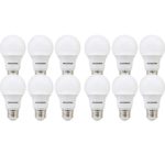 SYLVANIA, 60W Equivalent, LED Light Bulb, A19 Lamp, 12 Pack, Soft White, Energy Saving & Longer Life, Value Line, Medium Base, Efficient 8.5W, 2700K