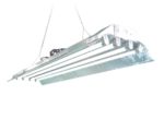 T5 Grow Light (4ft 4lamps) DL844s Ho Fluorescent Hydroponic Fixture Bloom Veg Daisy Chain with Bulbs