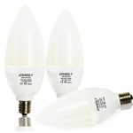 LOHASLY Candelabra Bulb, 6W LED Bulb, Soft White(3000k) LED Bulbs Candle Light Bulb E12 , 550lm,180 Degree Beam, LED Lights Pack of 3 (Not-Dimmable)