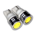 TuningPros LEDFSM-T10-WHP1 Front Side Marker LED Light Bulbs T10 Wedge, High Power LED White 2-pc Set