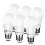 LE 6 Pack Dimmable LED Light Bulbs 60W Equivalent, 10W A19 E26 , 120V AC, 800lm, 240° Beam Angle, 2700K Warm White