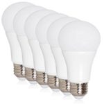 (6 PACK) LED A19 – 1150 Lumens 60 Watt Equivalent Day Light (5000K) Light Bulb, 9 Watts (DIMMABLE) (9.00)