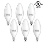 SHINE HAI Candelabra LED Bulbs 40W Equivalent, 2700K Warm White Decorative Candle Light Bulb E12 Base, B11 Led Light Bulbs, UL-Listed, 120V, 3 Years Warranty, Pack of 6