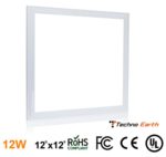 Techno Earth Ultra Thin Glare-Free Edge-Lit LED LIGHTS PANEL, 12×12 inch, 12W, Cool White, Dimmable