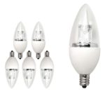 TCP New 25 Watt Equivalent, 6-Pack LED Decorative Torpedo Light Bulbs, Small Candelabra Based, ENERGY STAR Certified, Dimmable Soft White LDCT25W27K6